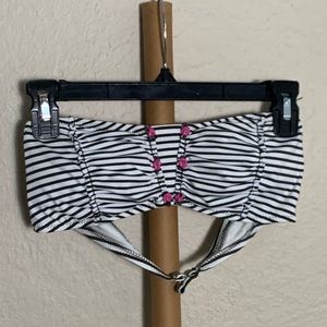 Betsey Johnson size medium strapless bikini set